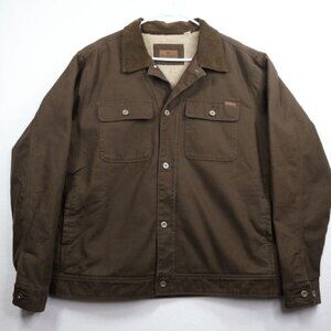 Woolrich Jacket Mens Brown XL Sherpa Lined Corduroy Collar Barn Chore Coat